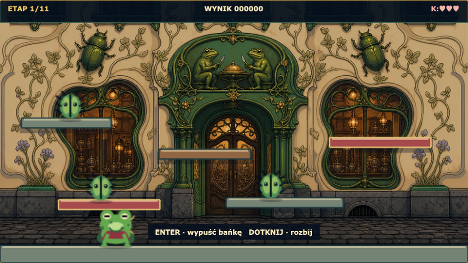 Bąbelki spod Żab Codex Classic — oryginalna proceduralna żaba na pierwszej planszy