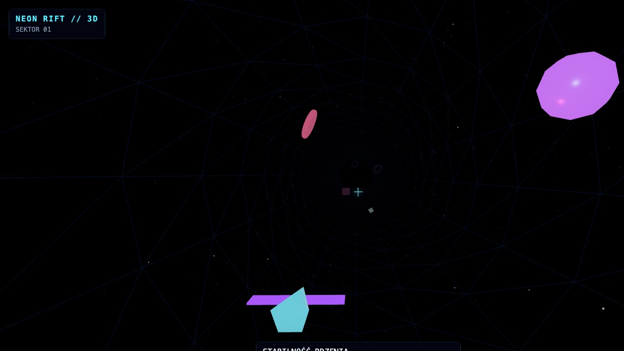 Neon Rift 3D — świetlisty tunel proceduralny