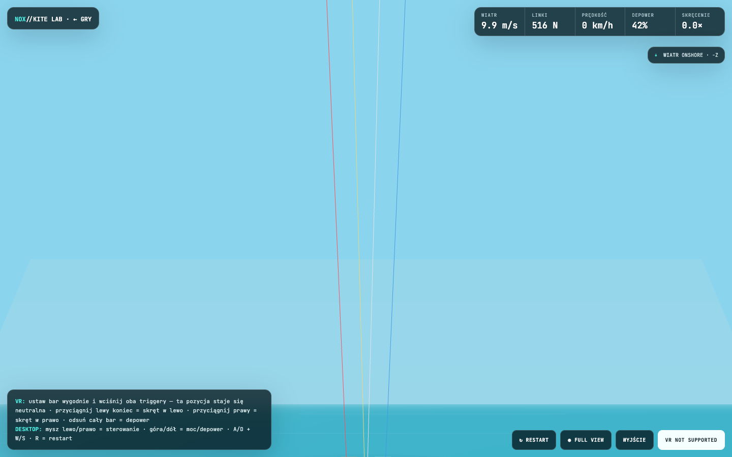 KITE LAB VR — symulator latawca kitesurfingowego